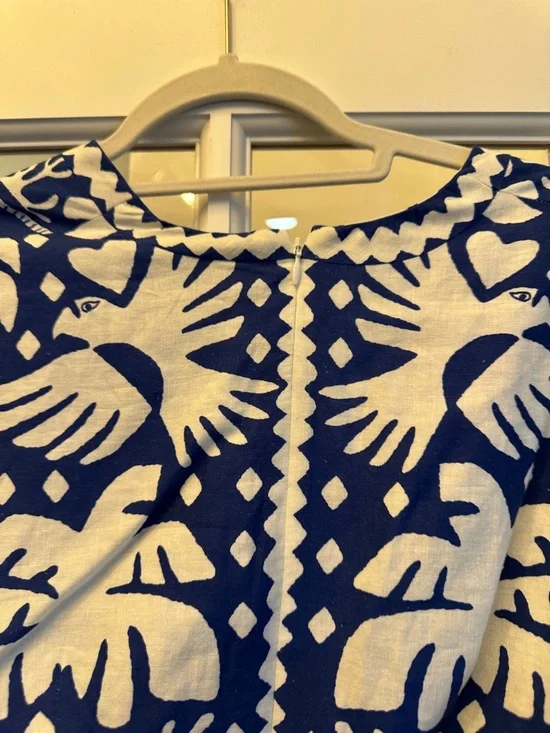 FARM Rio Blue and White Botanical Cutout Maxi Dress NWT Size Small - Picture 11 of 12